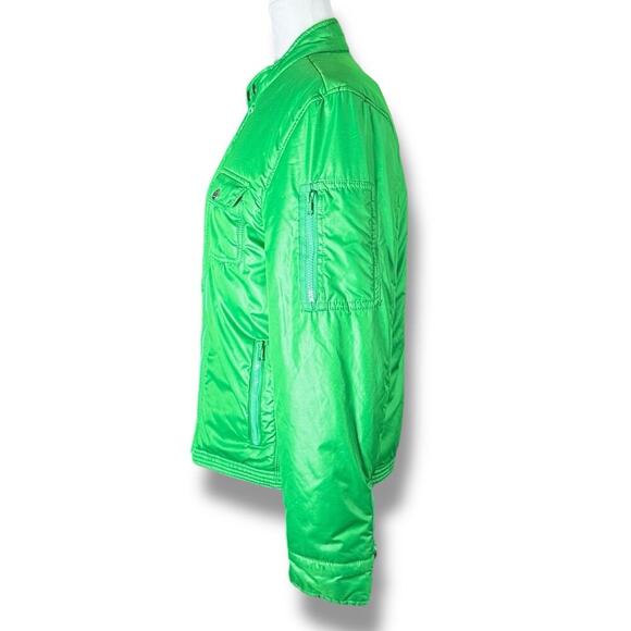 Juicy Couture JM Green Puffer Jacket M Vintage Y2K Streetwear Rare Unisex Zip Up - Picture 4 of 11